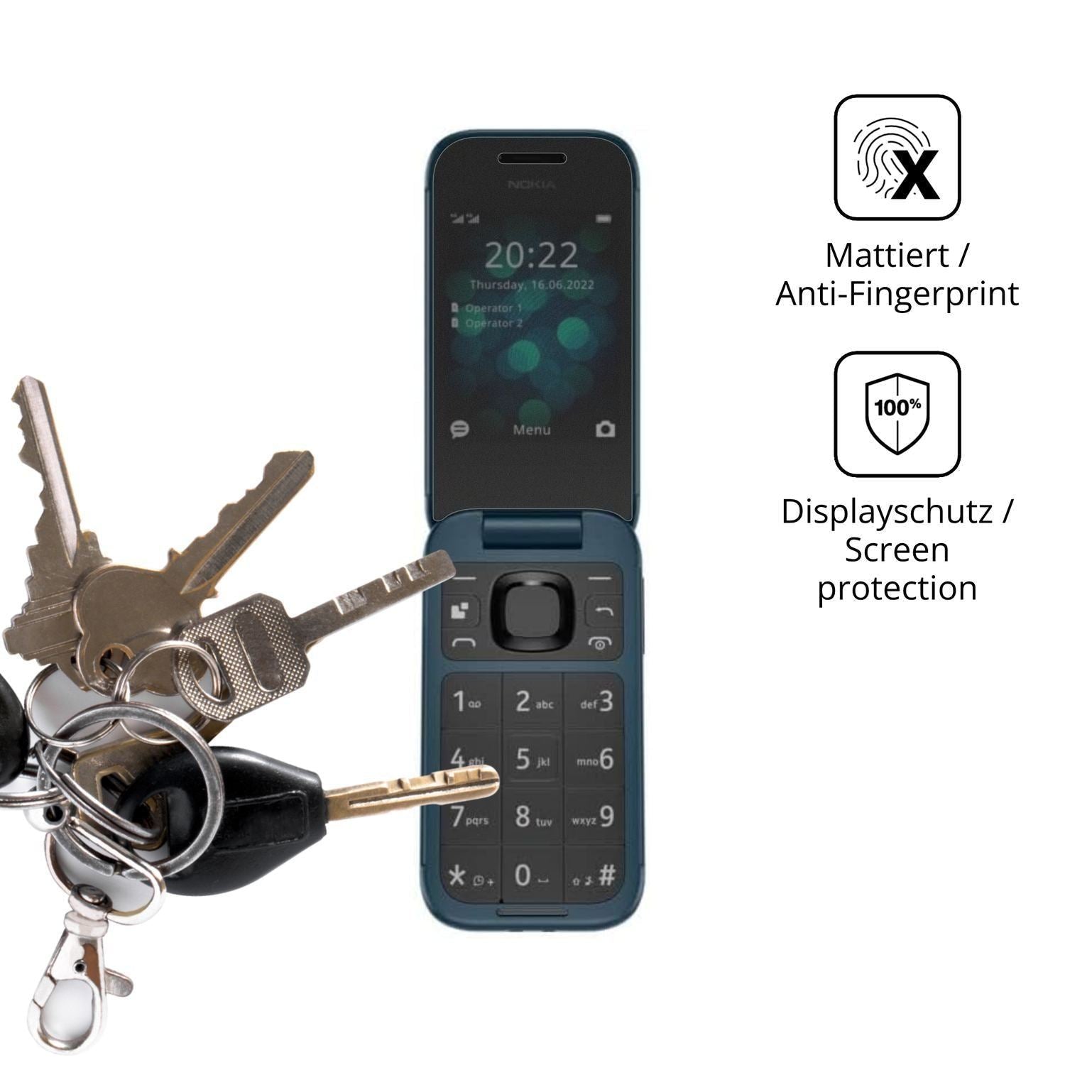 Blickschutzfolie für Nokia 2660 matt Schutzfolie P (3)