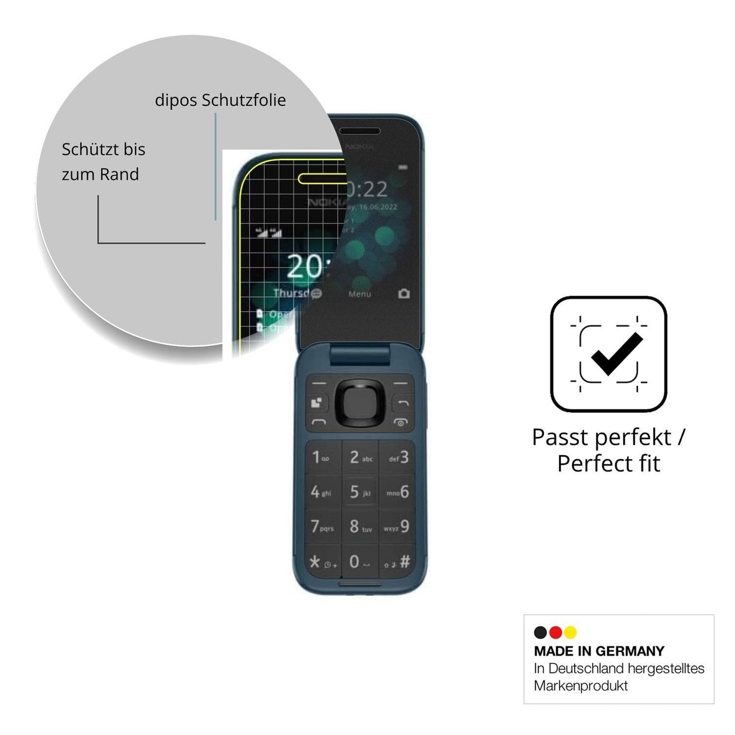 Blickschutzfolie für Nokia 2660 matt Schutzfolie P (4)