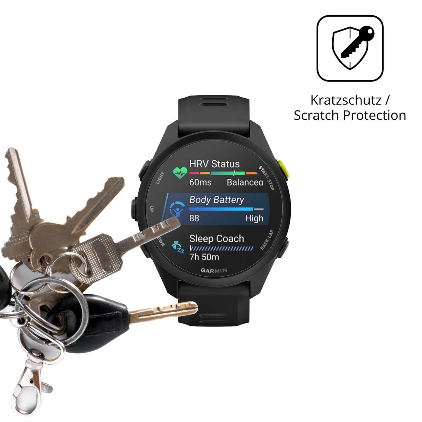 6x Schutzfolie matt für Garmin Forerunner 70 Displ (4)