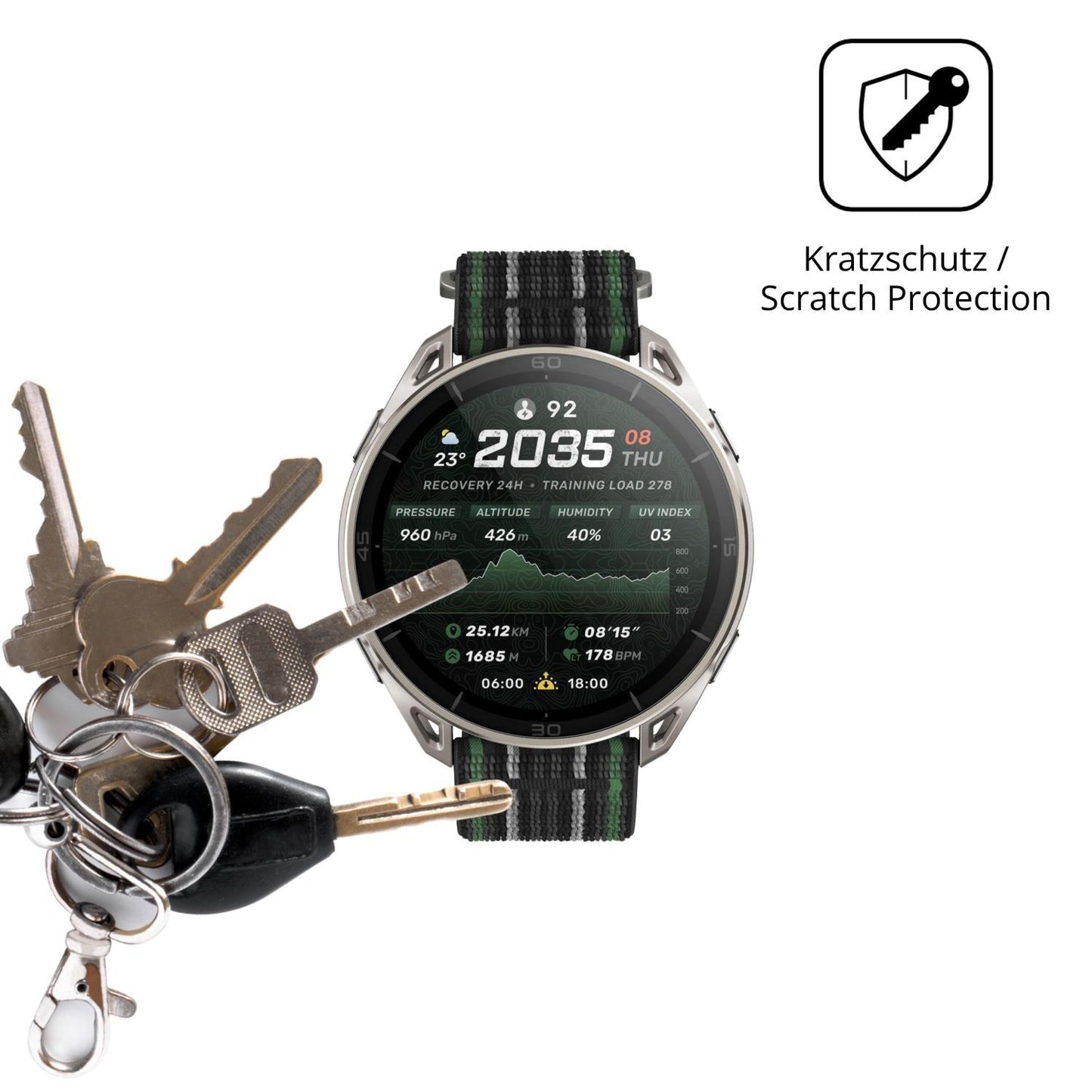 6x Schutzfolie klar für Amazfit Cheetah 2 Ultra Di (4)