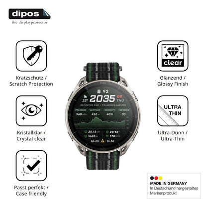 6x Schutzfolie klar für Amazfit Cheetah 2 Ultra Di (7)