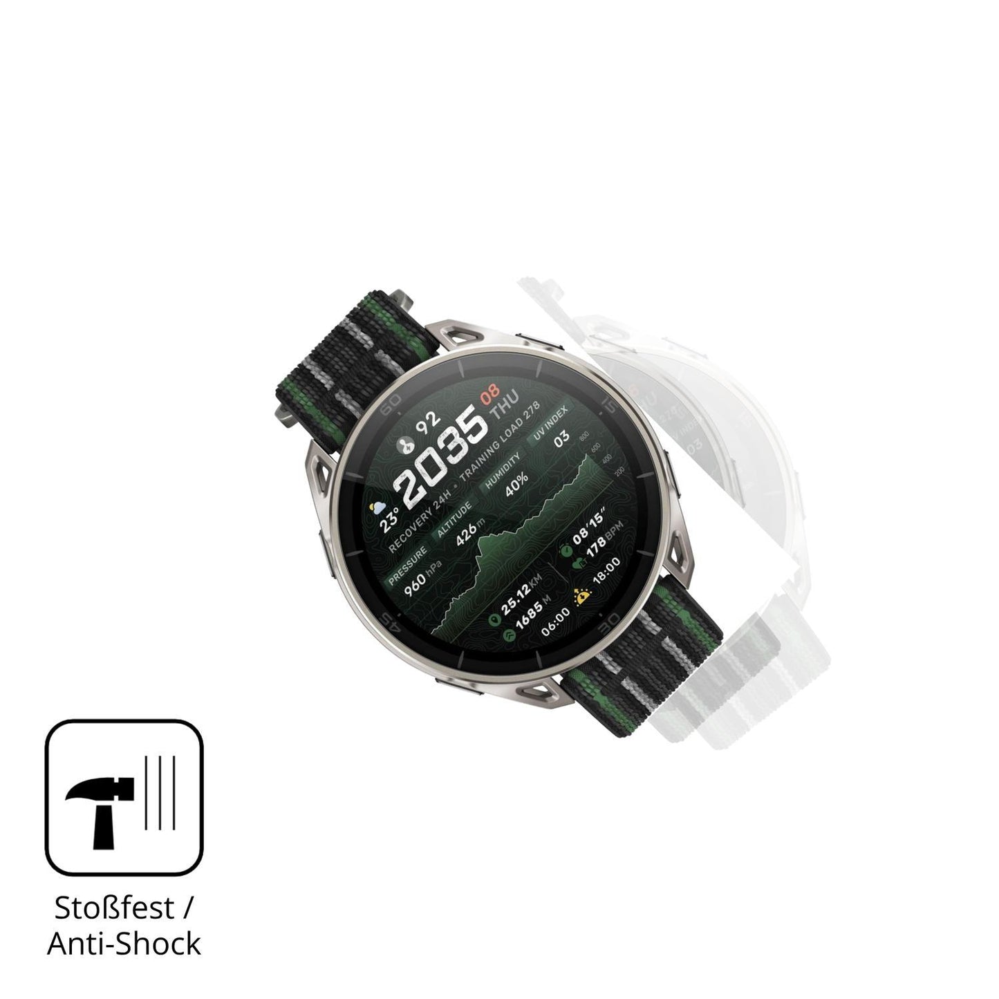 2x 9H Schutzfolie für Amazfit Cheetah 2 Ultra Panz (4)