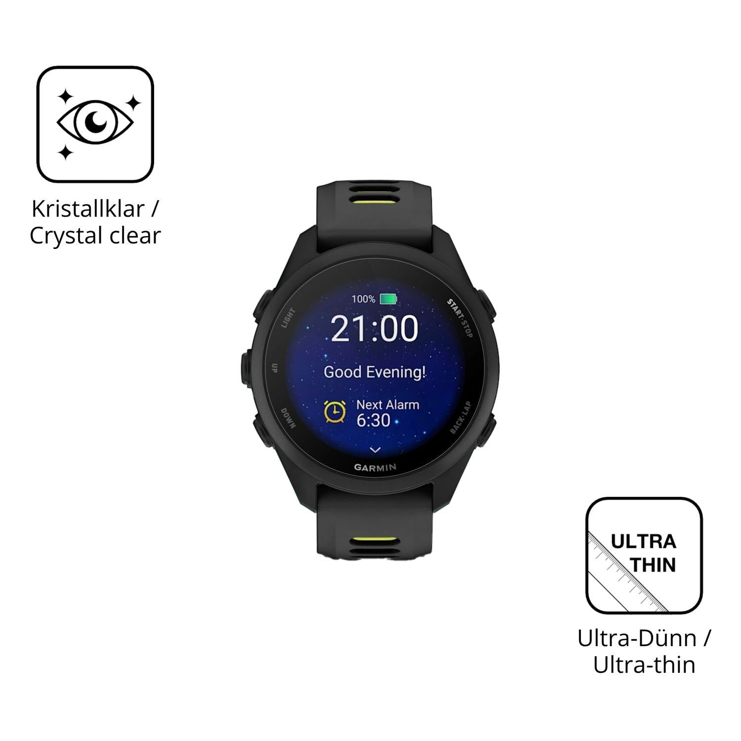 6x Schutzfolie klar für Garmin Forerunner 170 Disp (5)