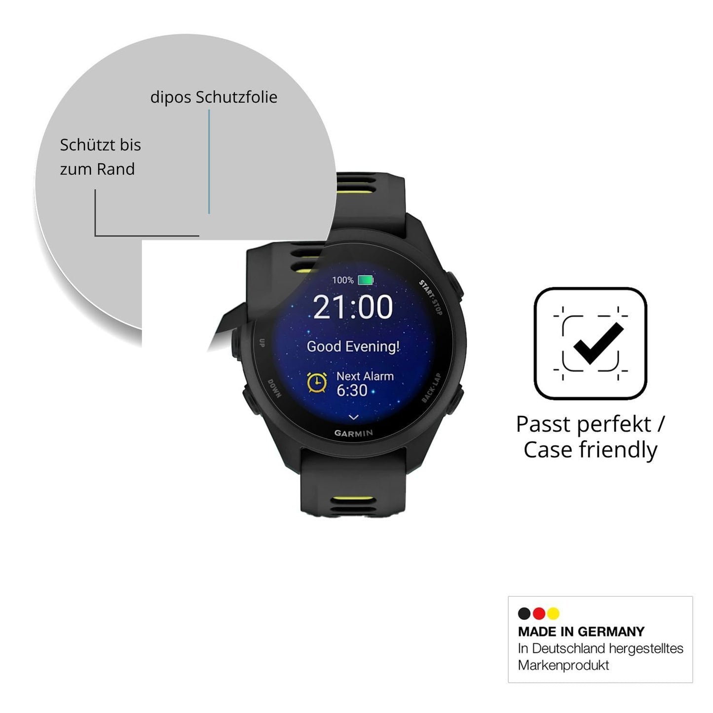 2x 9H Schutzfolie für Garmin Forerunner 170 Panzer (6)