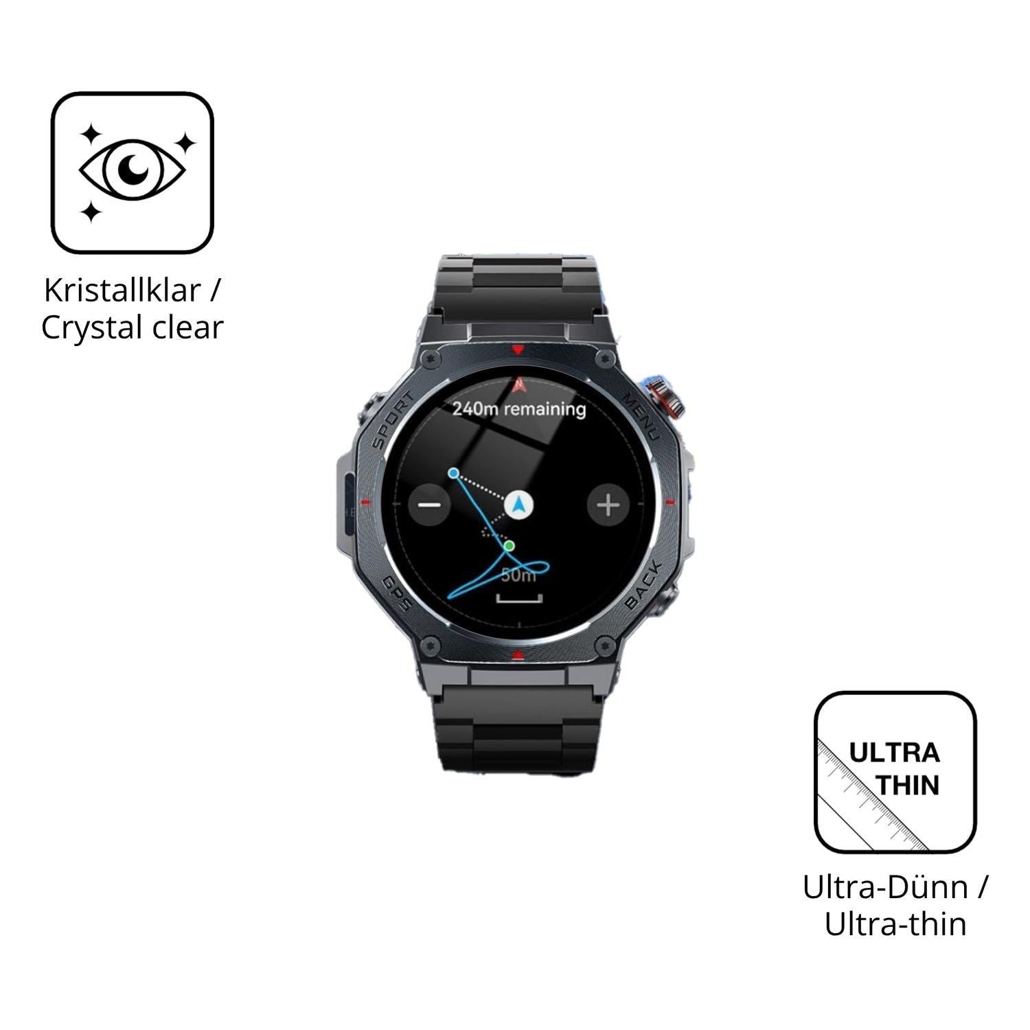 6x Schutzfolie klar für Jugeman V20 Display-Schutz (5)