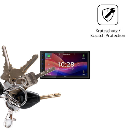 2x Schutzfolie klar für JVC KW-M695DBW Display-Sch (4)