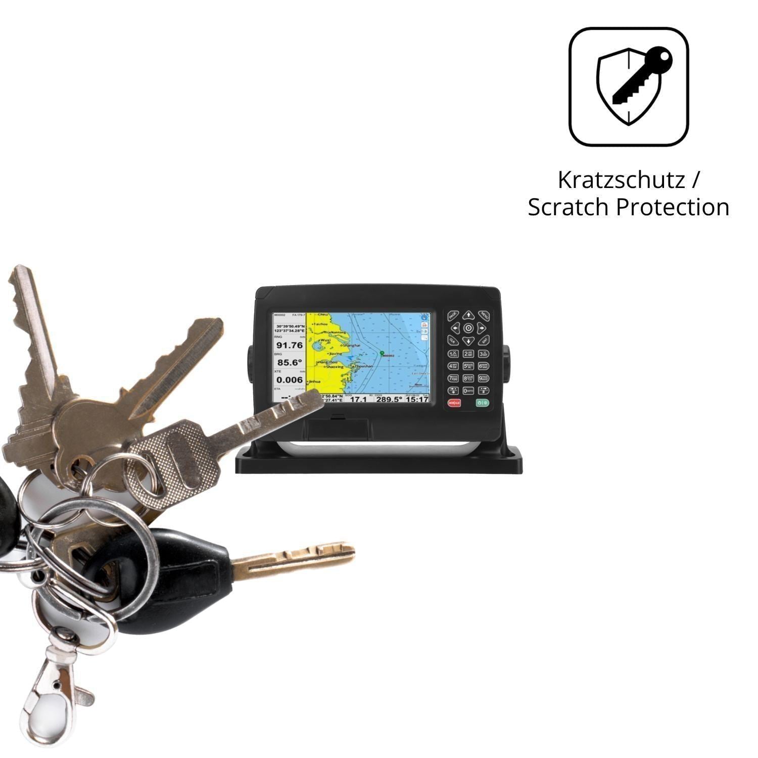 2x Schutzfolie klar für Ymiko Marine-GPS-Navigator (4)