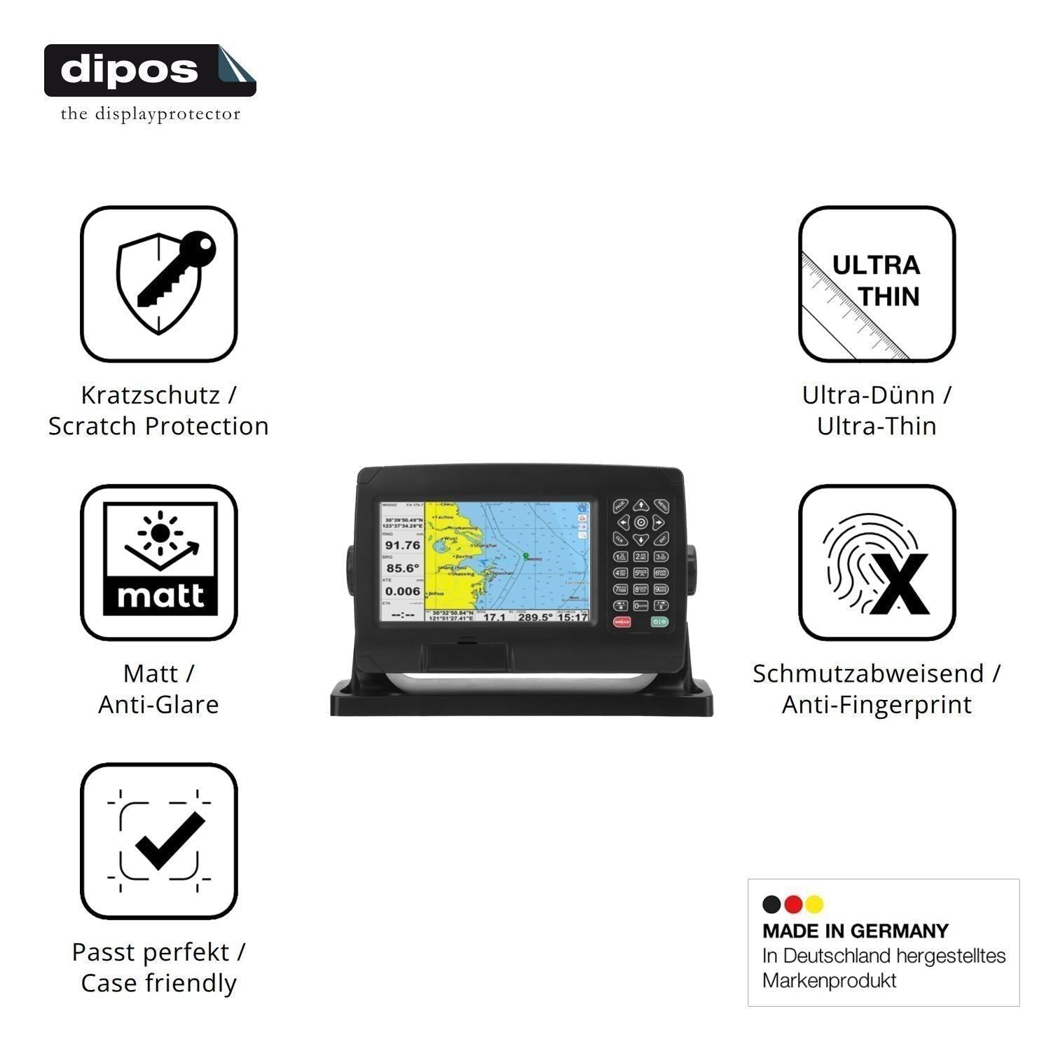 2x Schutzfolie matt für Ymiko Marine-GPS-Navigator (7)