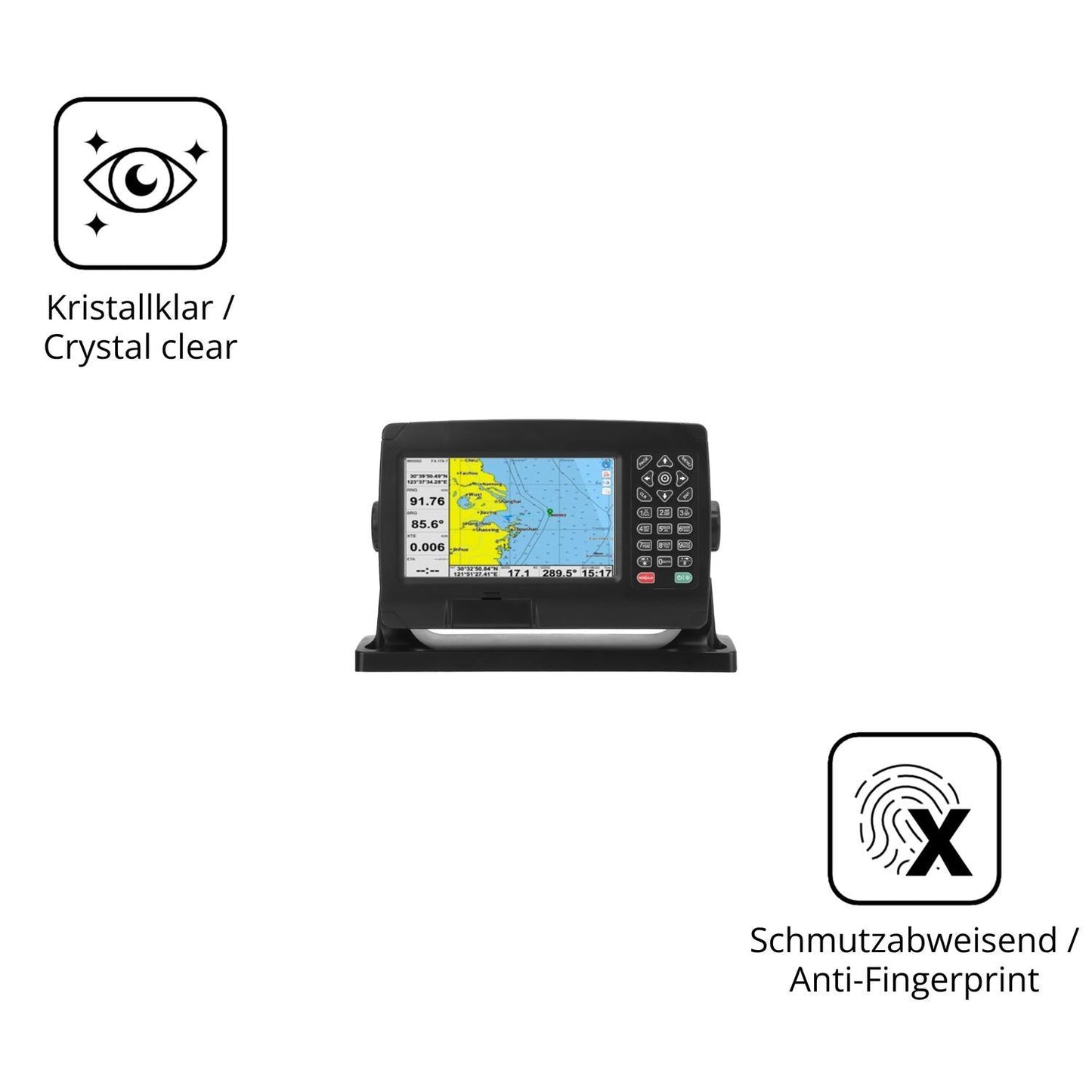 2x 9H Schutzfolie für Ymiko Marine-GPS-Navigator P (5)