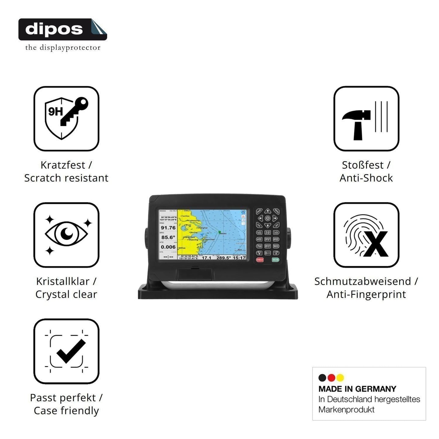 2x 9H Schutzfolie für Ymiko Marine-GPS-Navigator P (7)