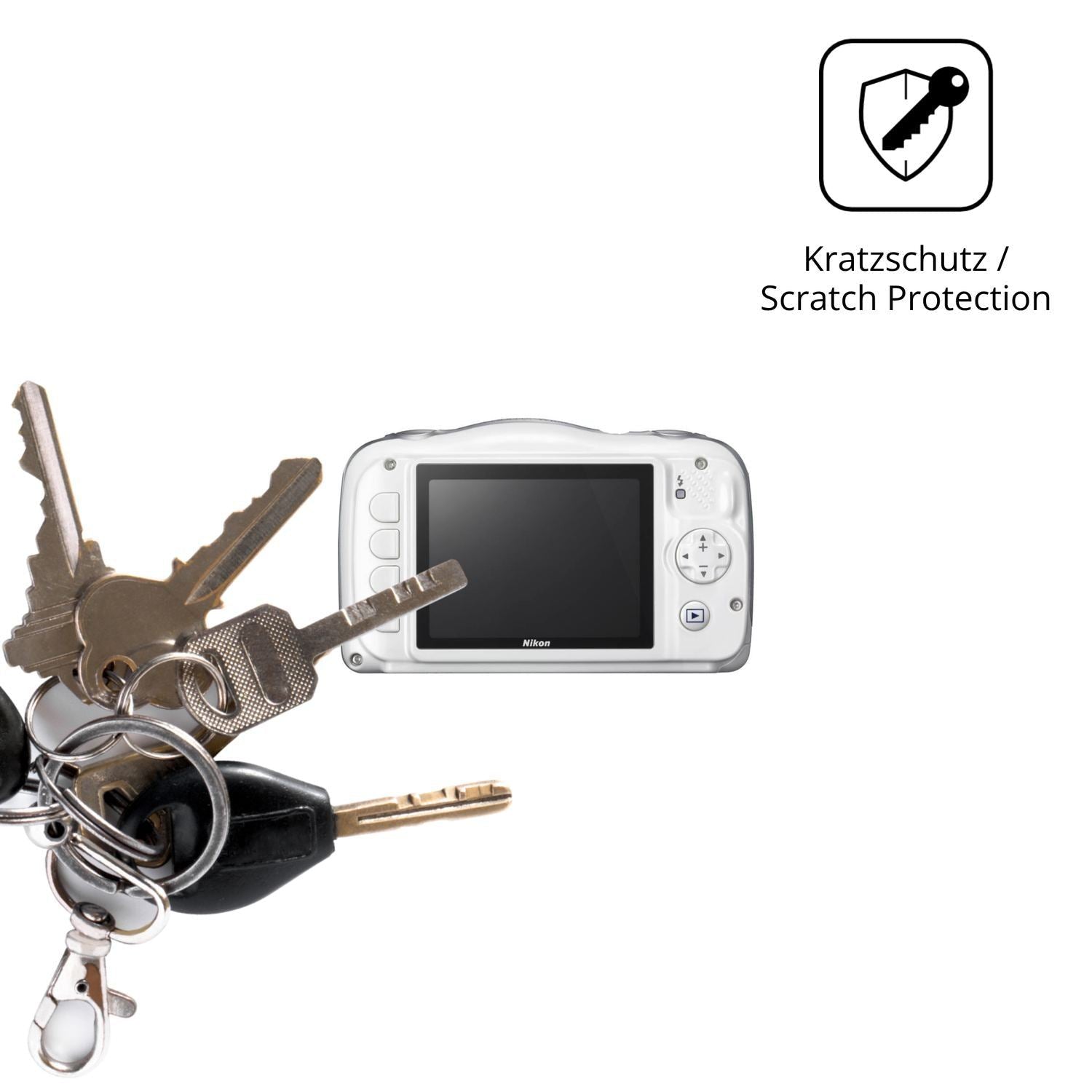 4x Schutzfolie klar für Nikon Coolpix W100 Display (4)