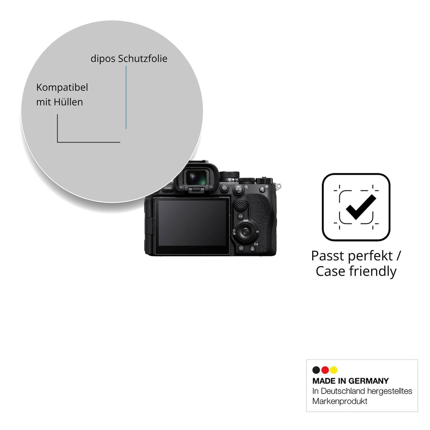 4x Schutzfolie klar für Sony Alpha 7R VI Display-S (6)