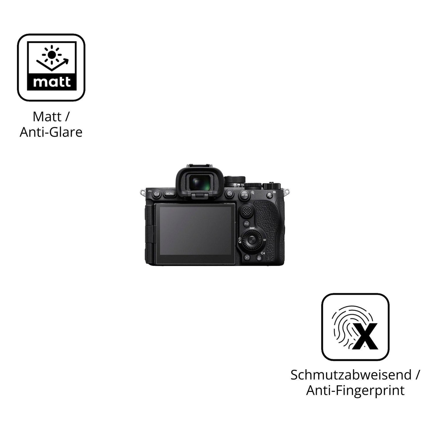 4x Schutzfolie matt für Sony Alpha 7R VI Display-S (5)