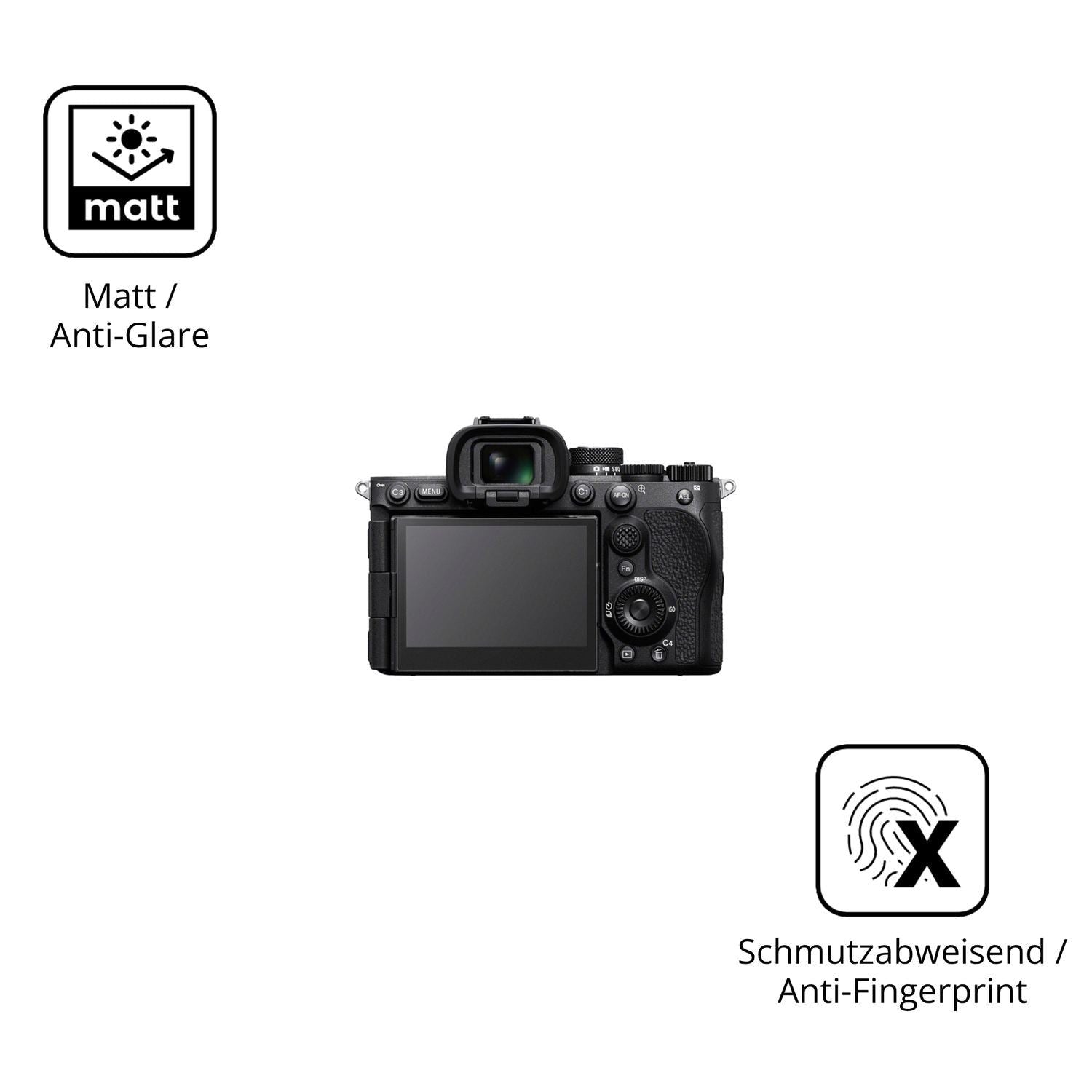 4x Schutzfolie matt für Sony Alpha 7R VI Display-S (5)