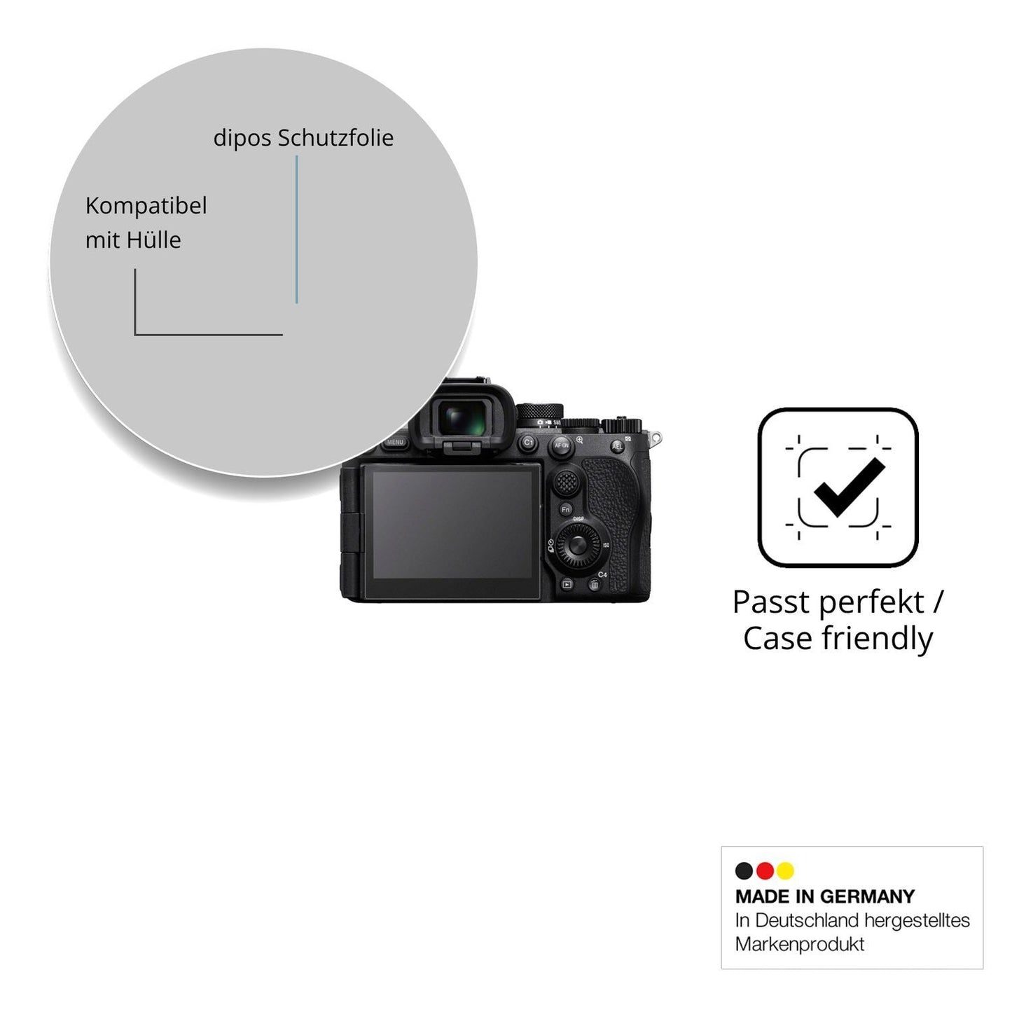 4x Schutzfolie matt für Sony Alpha 7R VI Display-S (6)