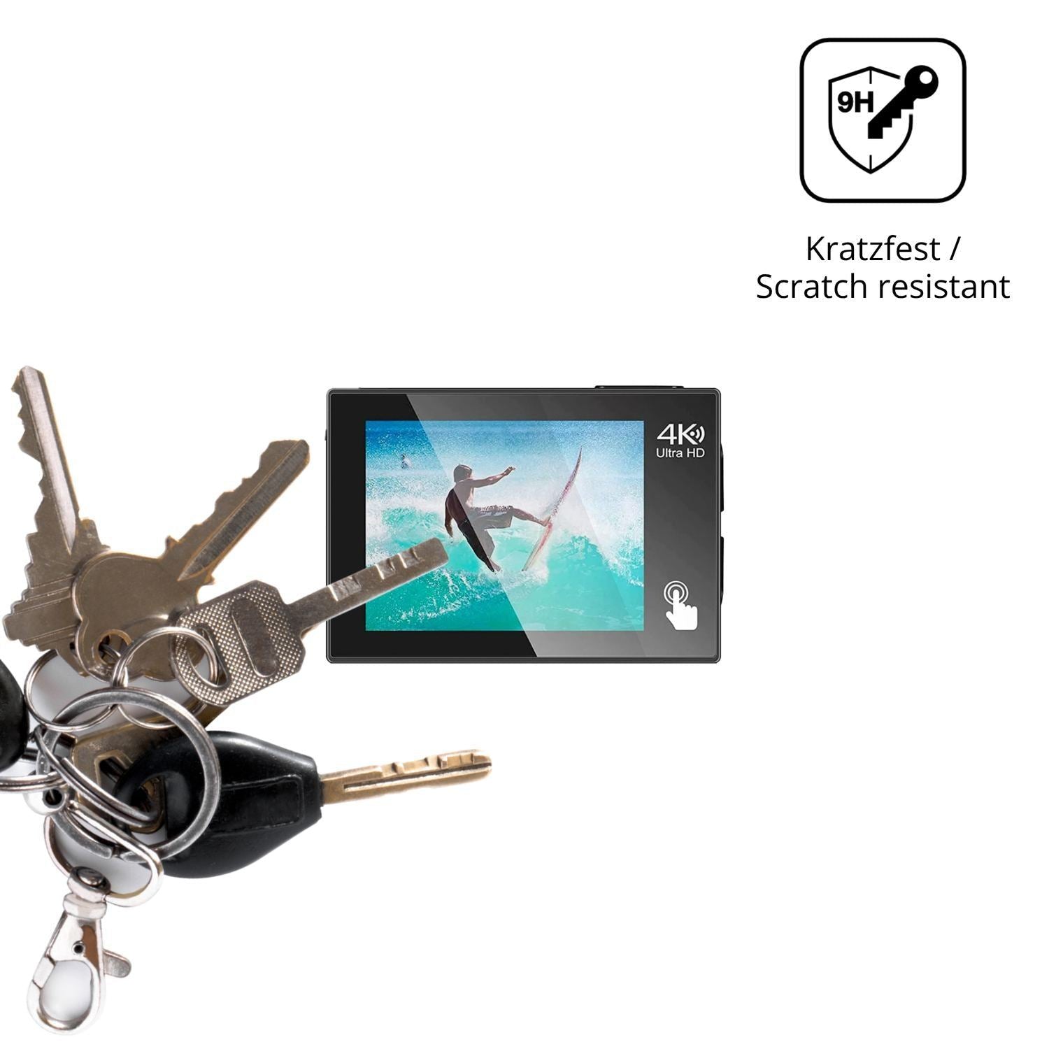 2x 9H Schutzfolie für Exprotrek E-A-F Action Cam P (3)