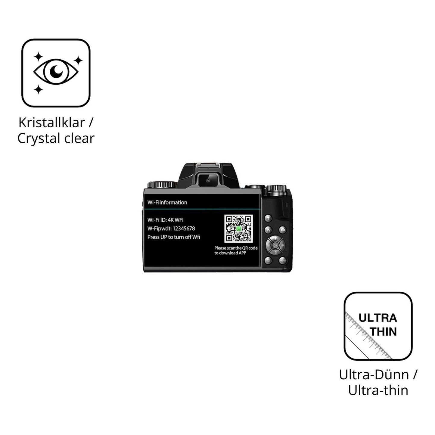 4x Schutzfolie klar für Fine Life Pro W5 Display-S (5)