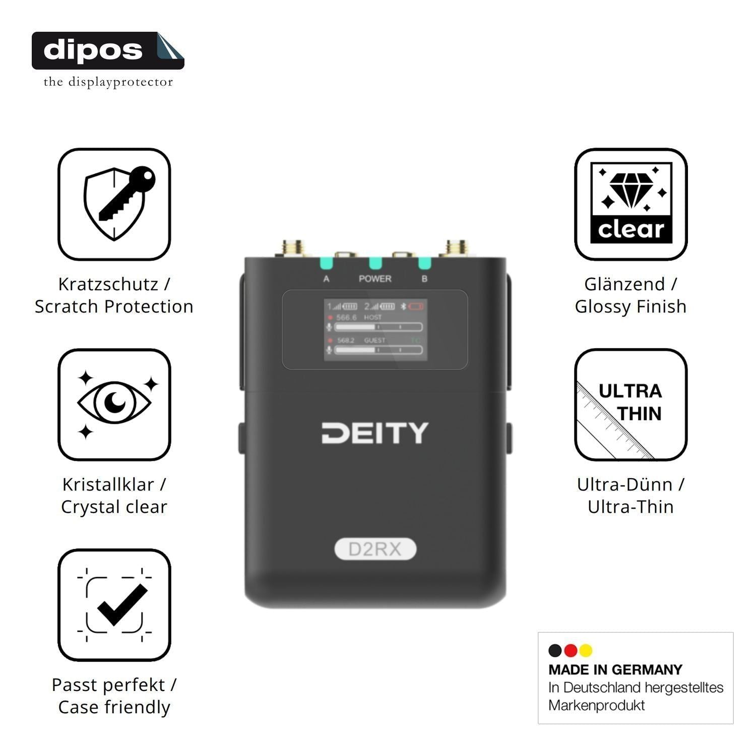 4x Schutzfolie klar für Deity DBTX D2RX DIFB Displ (7)