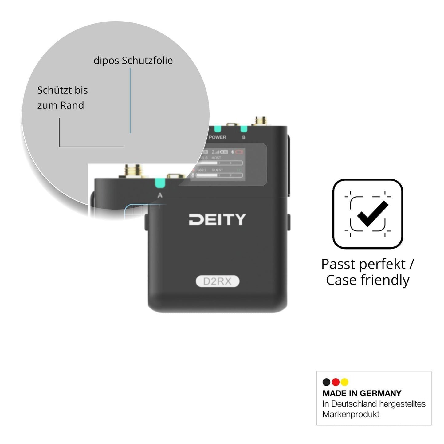 2x 9H Schutzfolie matt für Deity DBTX D2RX DIFB Pa (6)