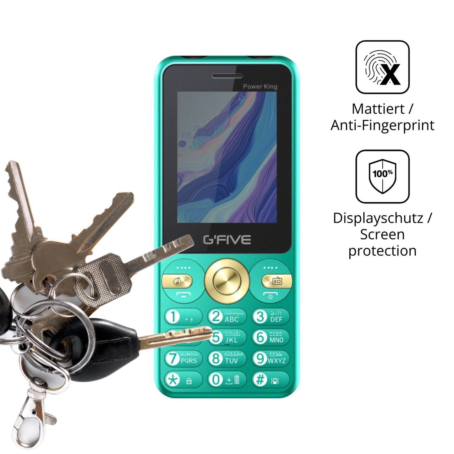 Blickschutzfolie für GFive Power King New matt Sch (3)