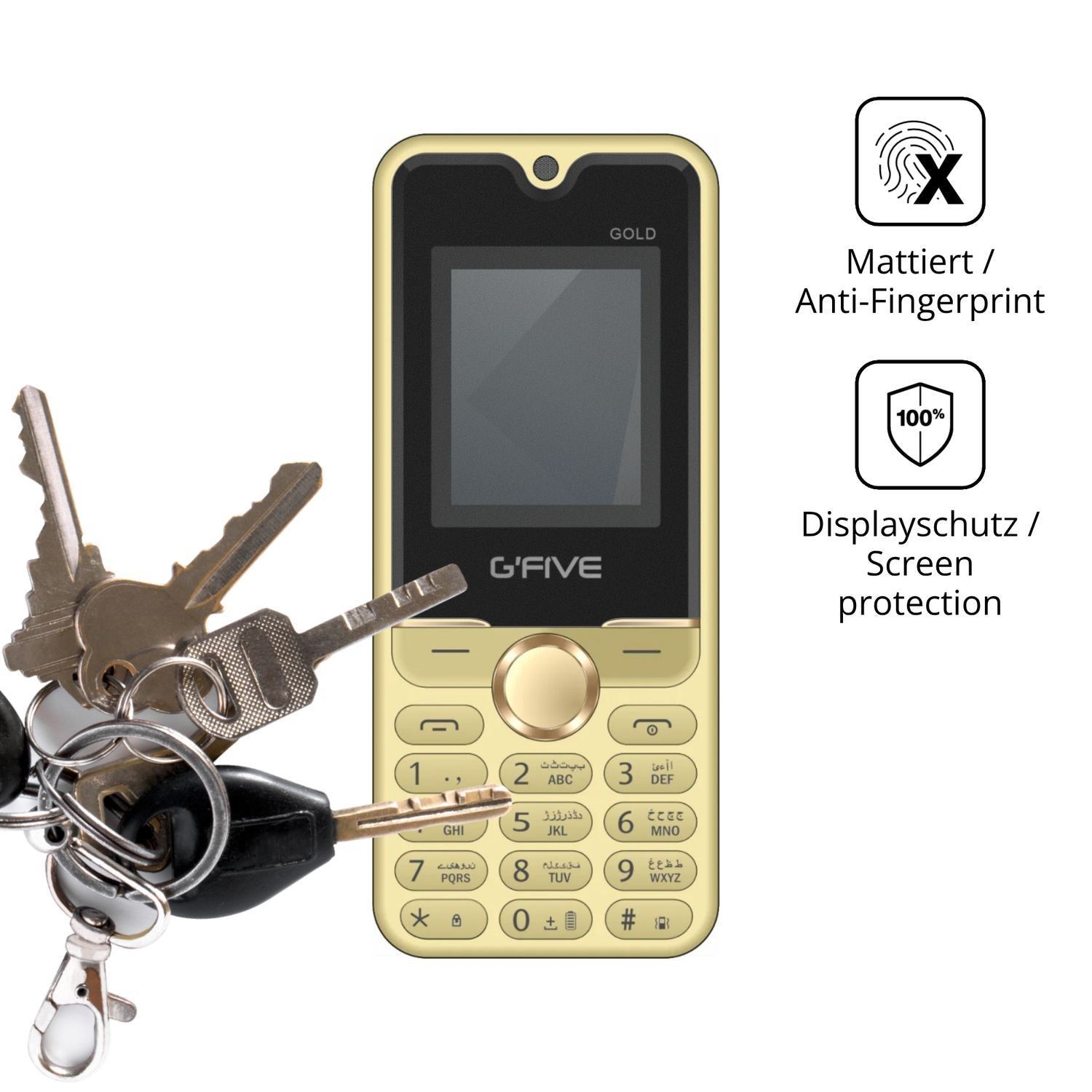 Blickschutzfolie für GFive Gold New matt Schutzfol (3)
