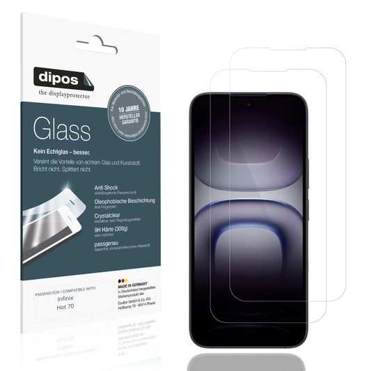 2x 9H Schutzfolie für Infinix Hot 70 Panzerfolie (1)
