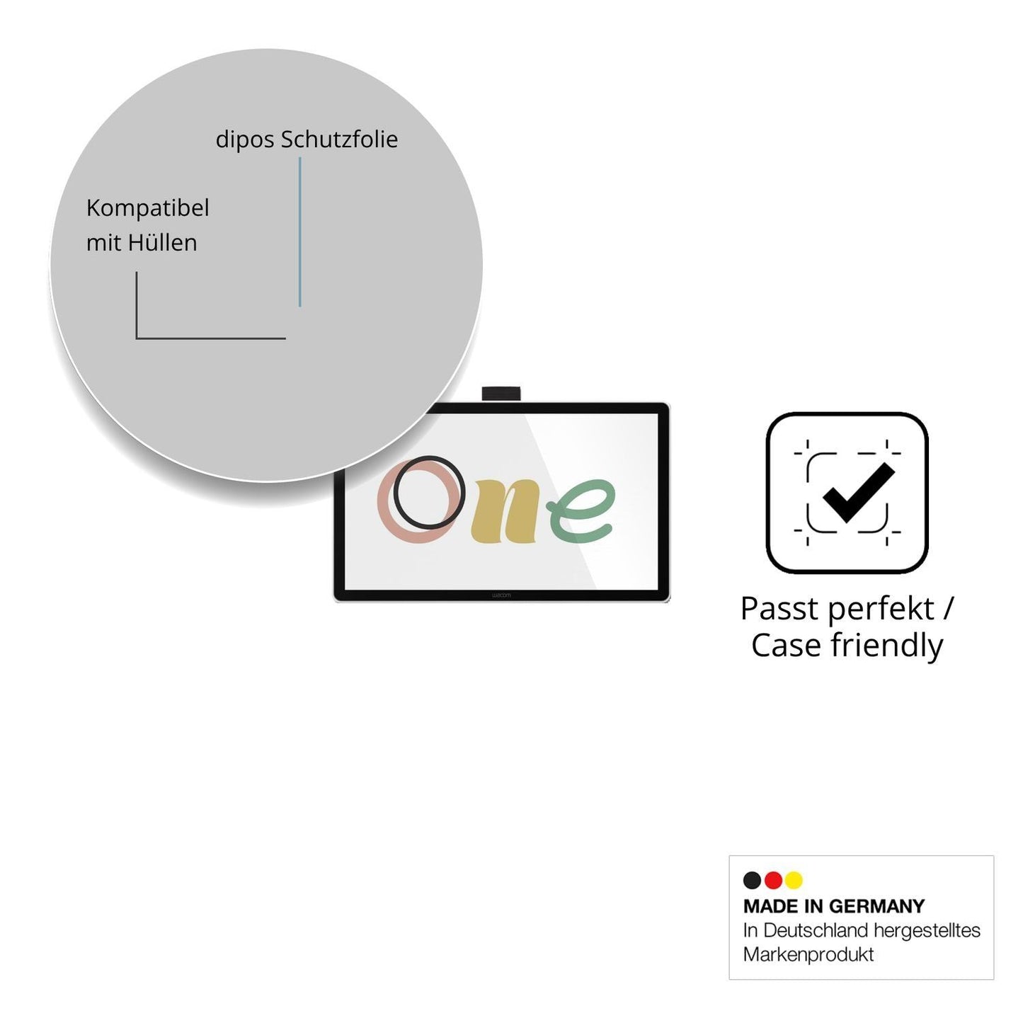 2x Schutzfolie klar für Wacom One 14 Display-Schut (6)