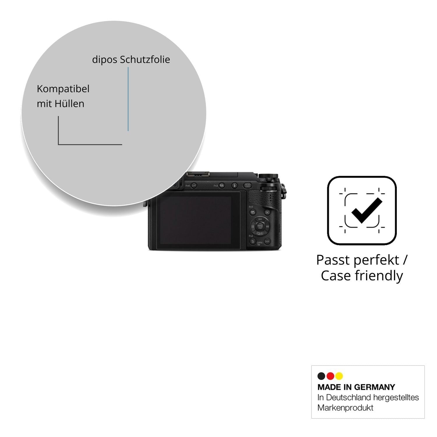 4x Schutzfolie klar für Panasonic Lumix GX-80 Disp (6)