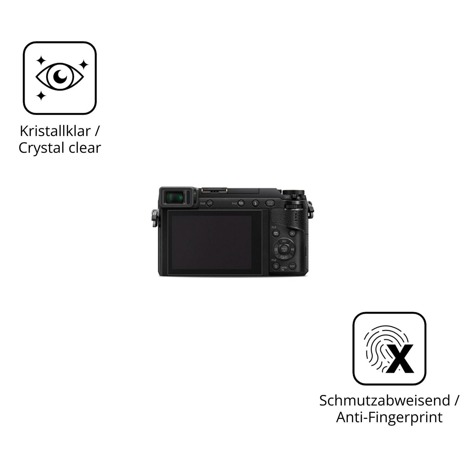 2x 9H Schutzfolie für Panasonic Lumix GX-80 Panzer (5)