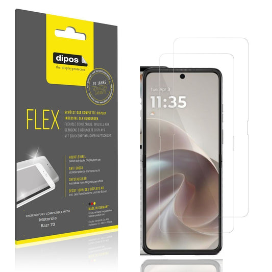 2x 3D Full Cover Schutzfolie für Motorola Razr 70  (1)