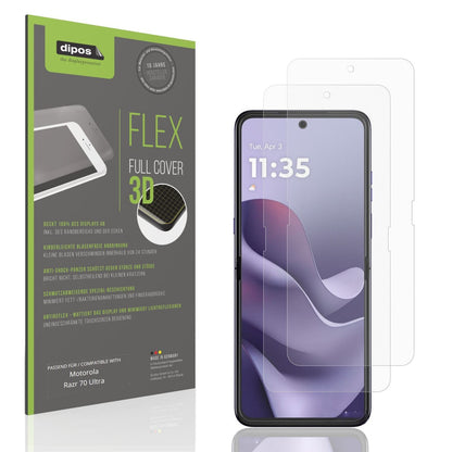 2x Full Cover Schutzfolie matt für Motorola Razr 7 (1)