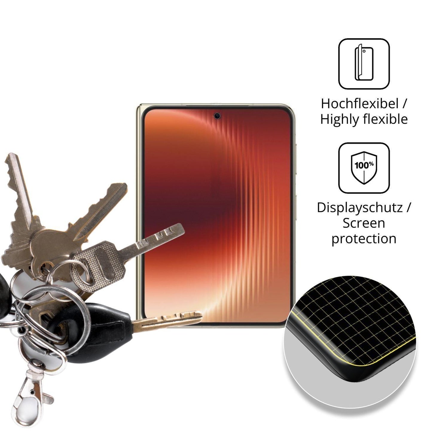 2x Full Cover Schutzfolie matt für Huawei Pura X M (3)