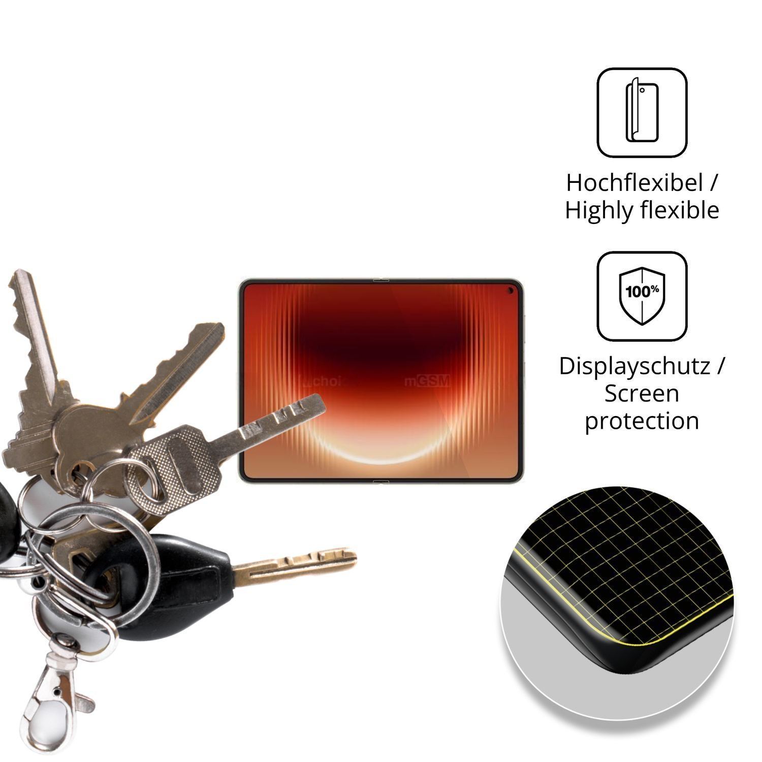 2x 3D Full Cover Schutzfolie für Huawei Pura X Max (3)