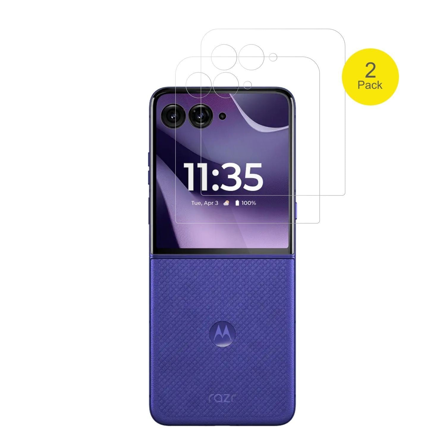 2x 3D Full Cover Schutzfolie für Motorola Razr 70  (2)