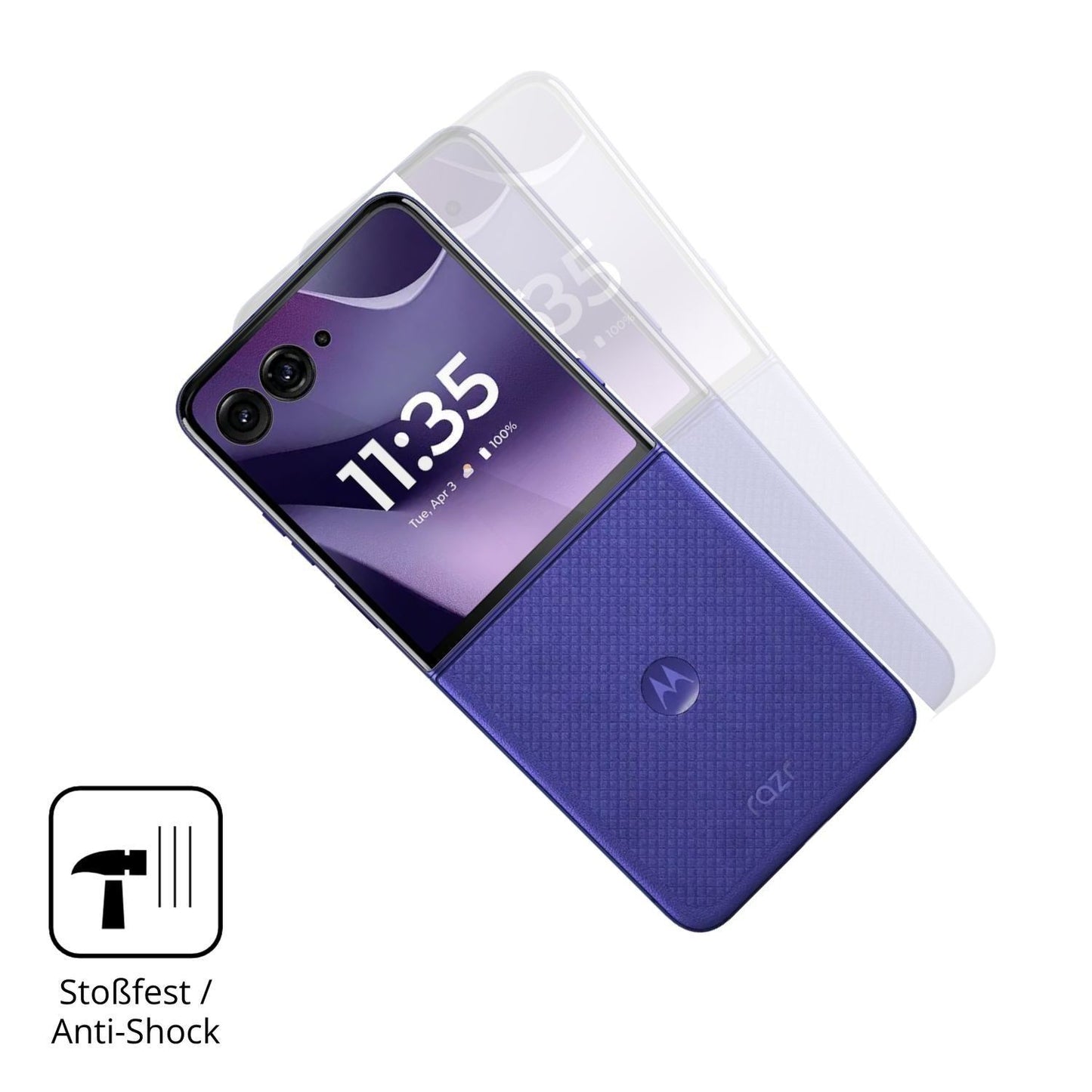 2x 3D Full Cover Schutzfolie für Motorola Razr 70  (4)