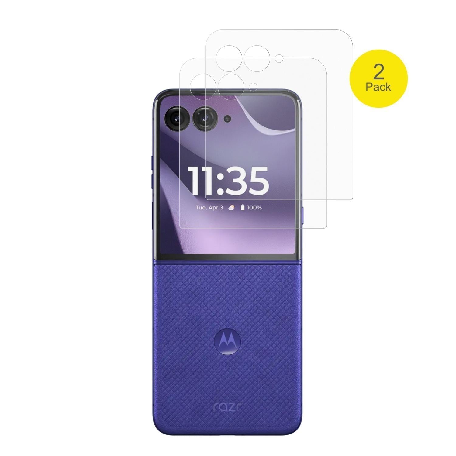 2x Full Cover Schutzfolie matt für Motorola Razr 7 (2)