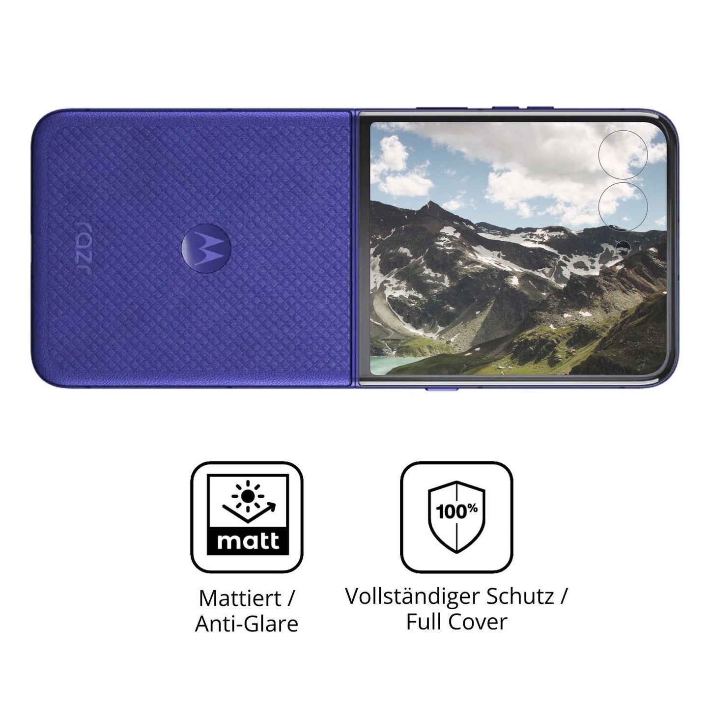 2x Full Cover Schutzfolie matt für Motorola Razr 7 (5)