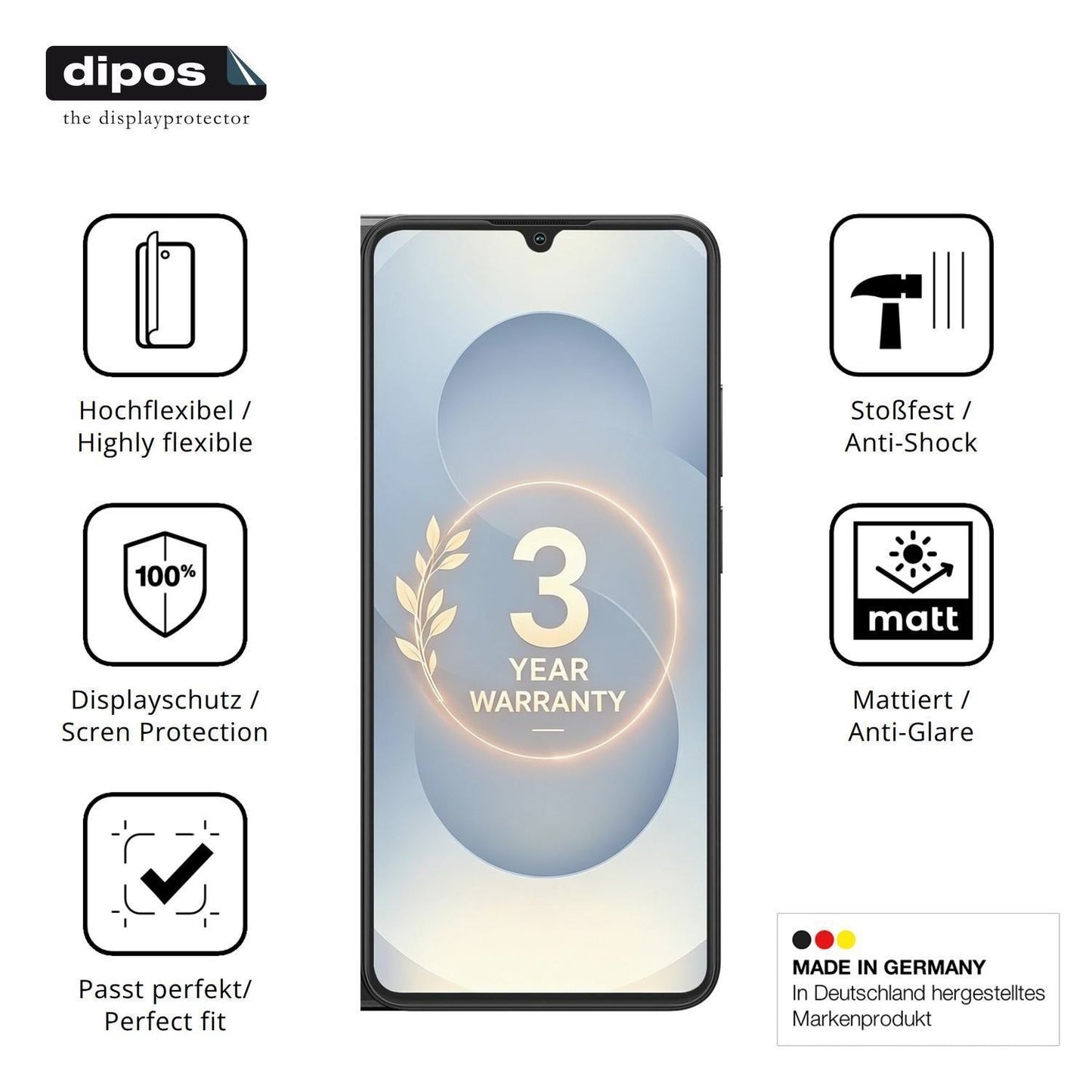 2x Full Cover Schutzfolie matt für Blackview Wave  (7)