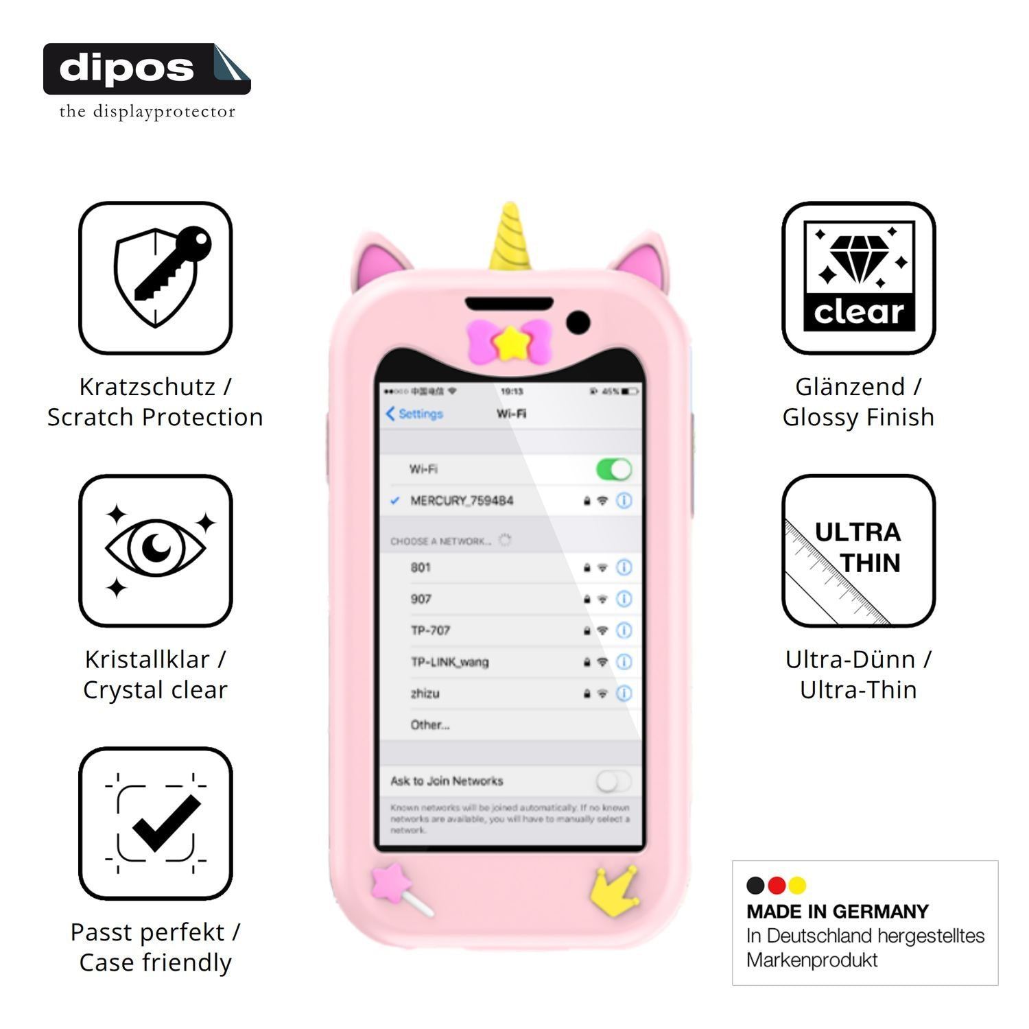 4x Schutzfolie klar für BLKE S Unicorn 18-Pro Disp (7)