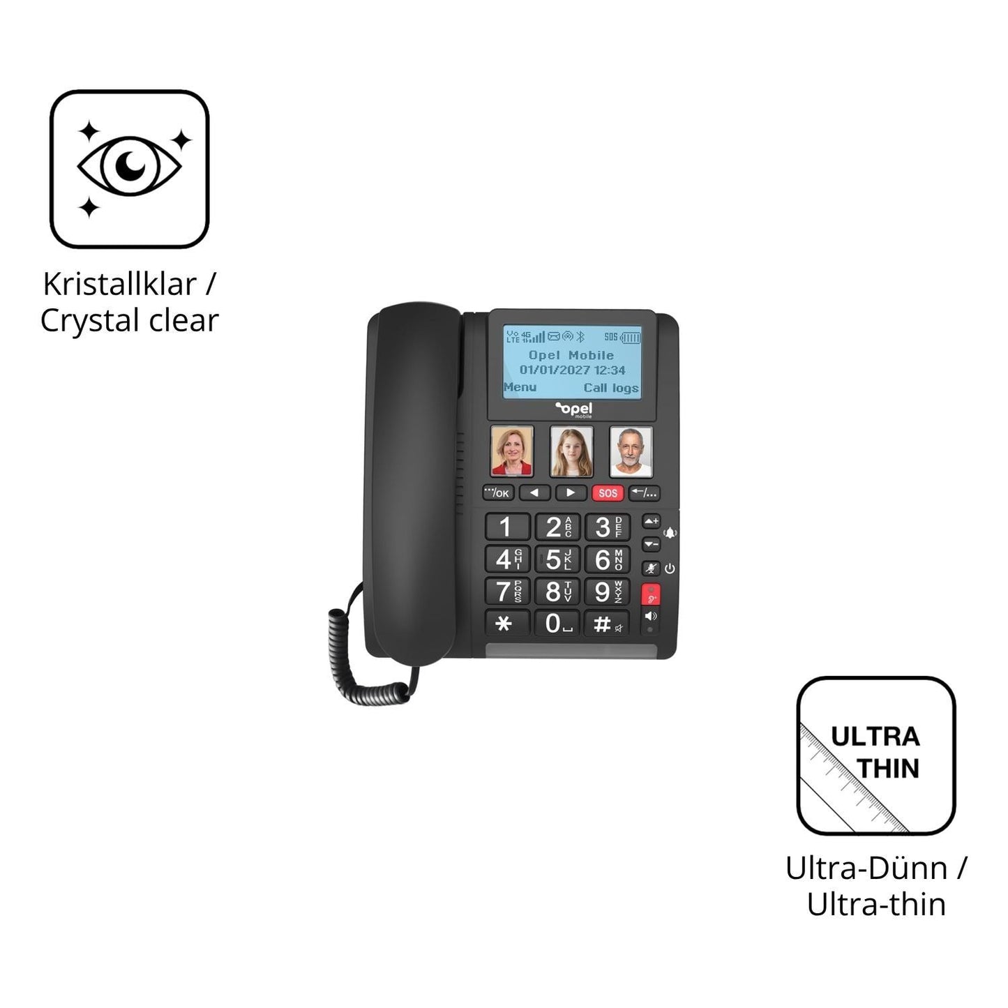 4x Schutzfolie klar für Opel Mobile Home Phone 2 D (5)