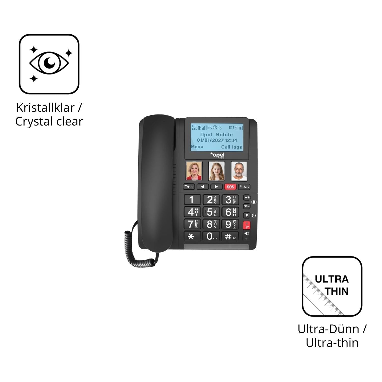 4x Schutzfolie klar für Opel Mobile Home Phone 2 D (5)
