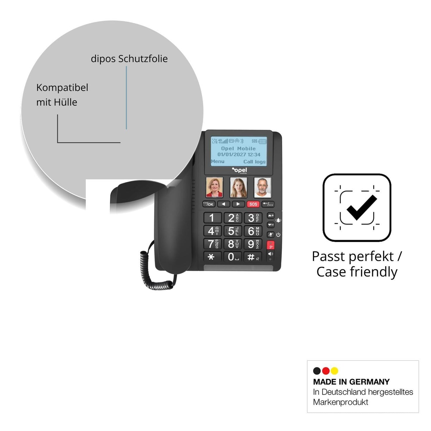 4x Schutzfolie matt für Opel Mobile Home Phone 2 D (6)