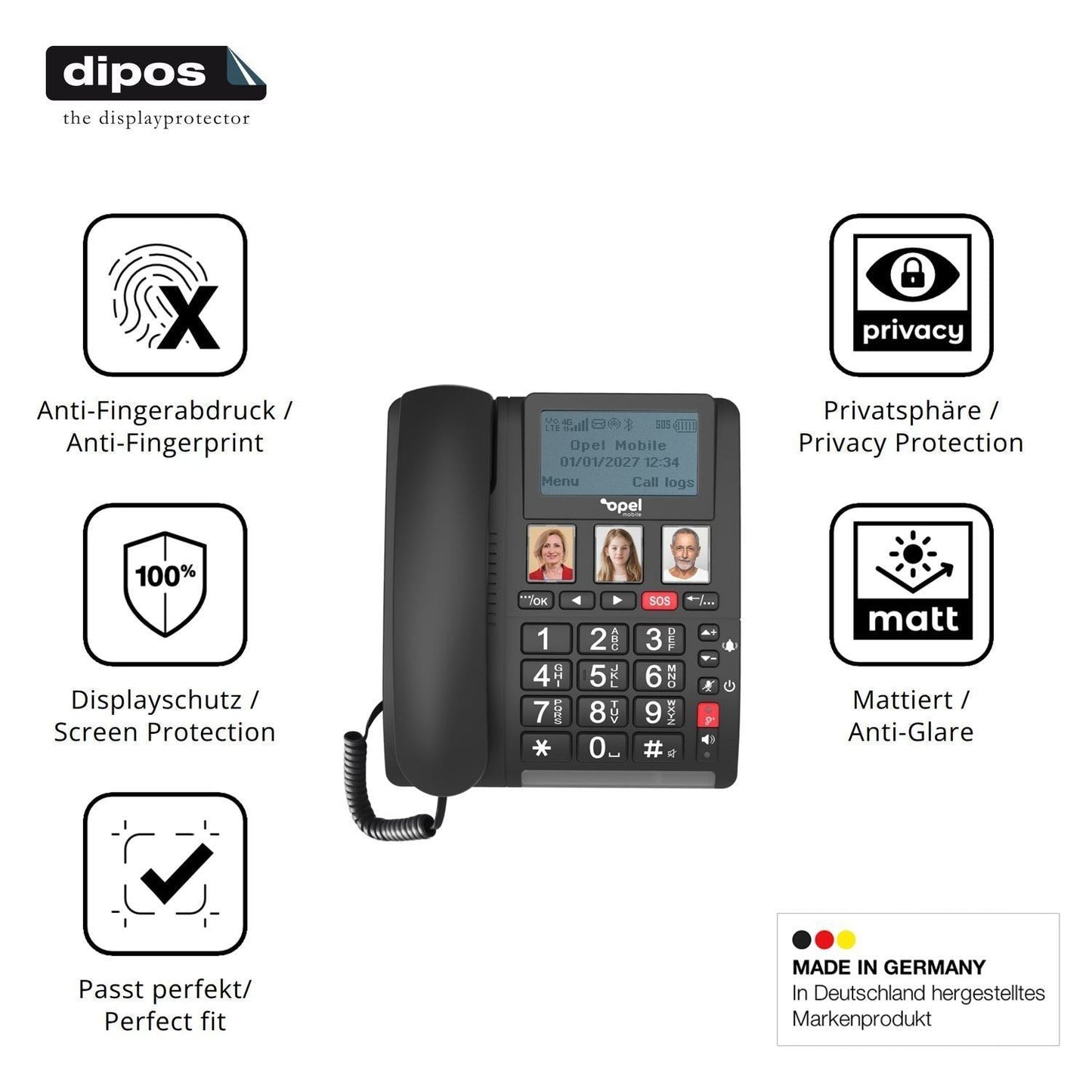 Blickschutzfolie für Opel Mobile Home Phone 2 matt (5)