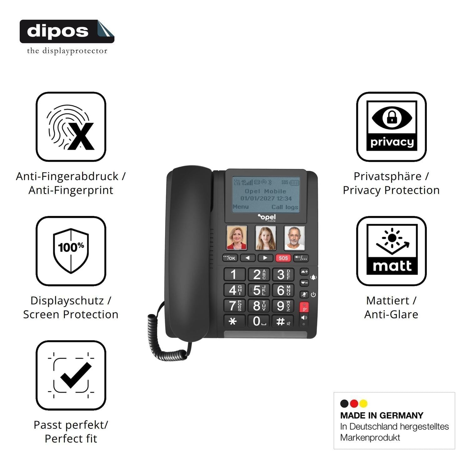 Blickschutzfolie für Opel Mobile Home Phone 2 matt (5)