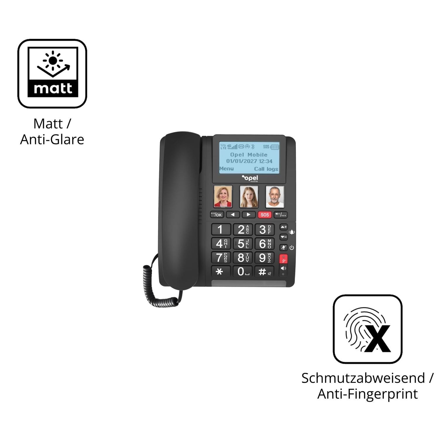 2x 9H Schutzfolie matt für Opel Mobile Home Phone  (5)