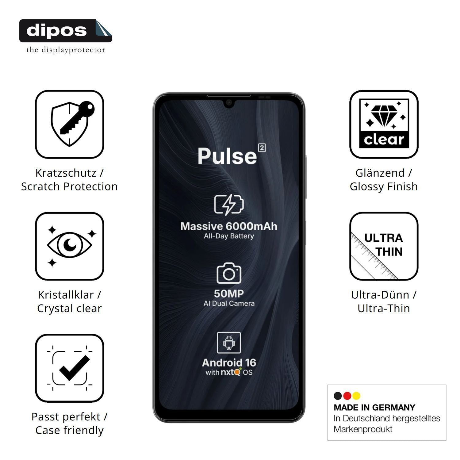 4x Schutzfolie klar für Aiplus AI+ Pulse 2 Display (1)