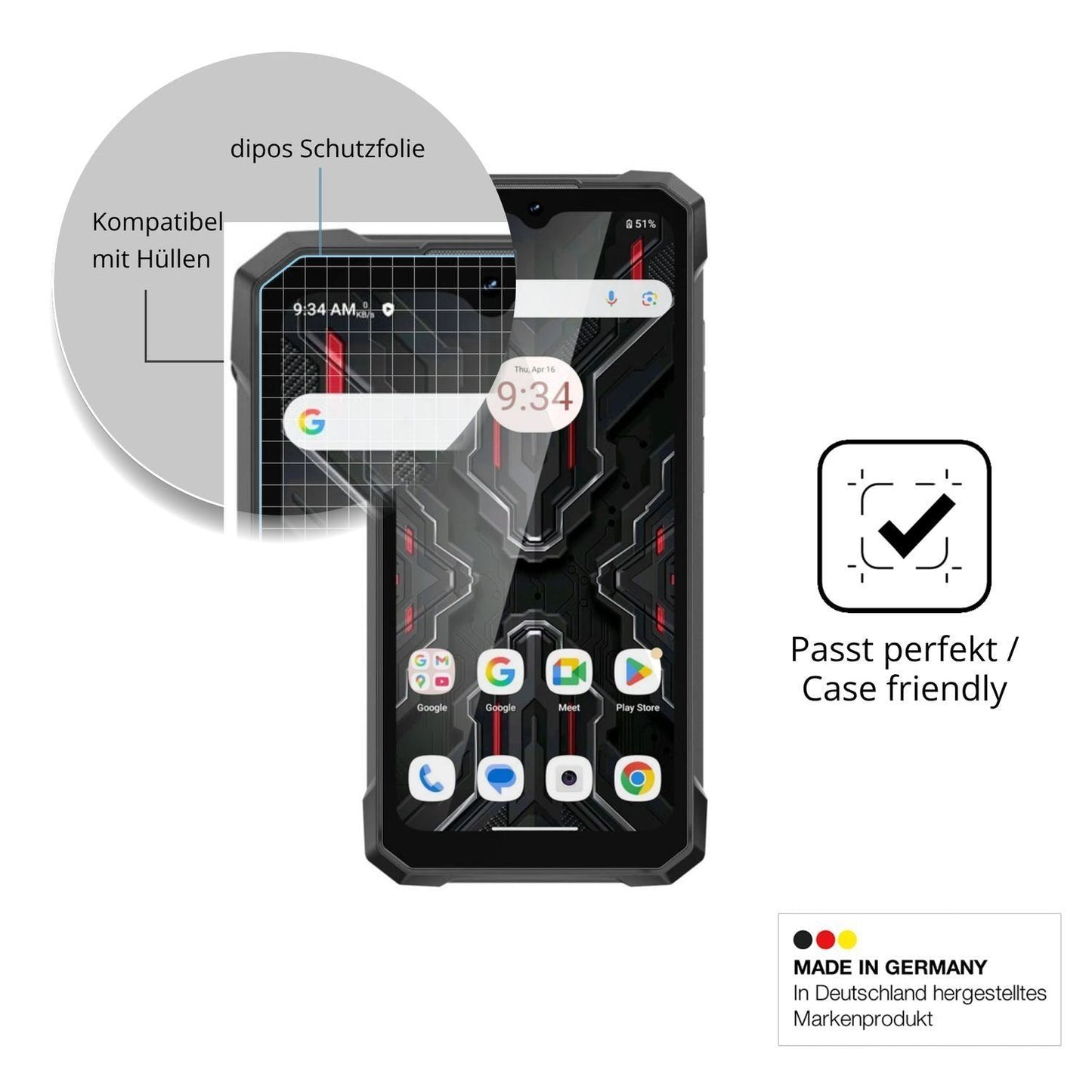 4x Schutzfolie klar für Hotwav W11 Pro Display-Sch (6)