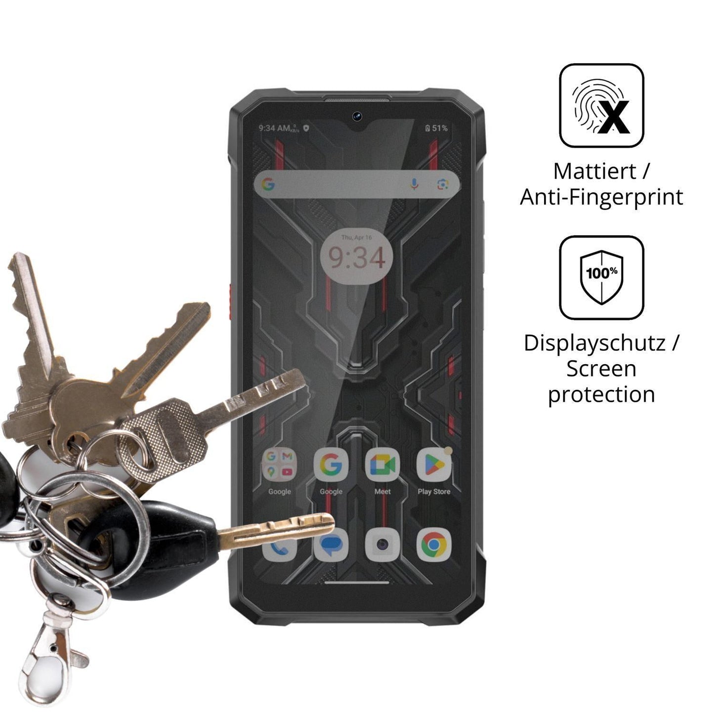Blickschutzfolie für Hotwav W11 Pro matt Schutzfol (3)