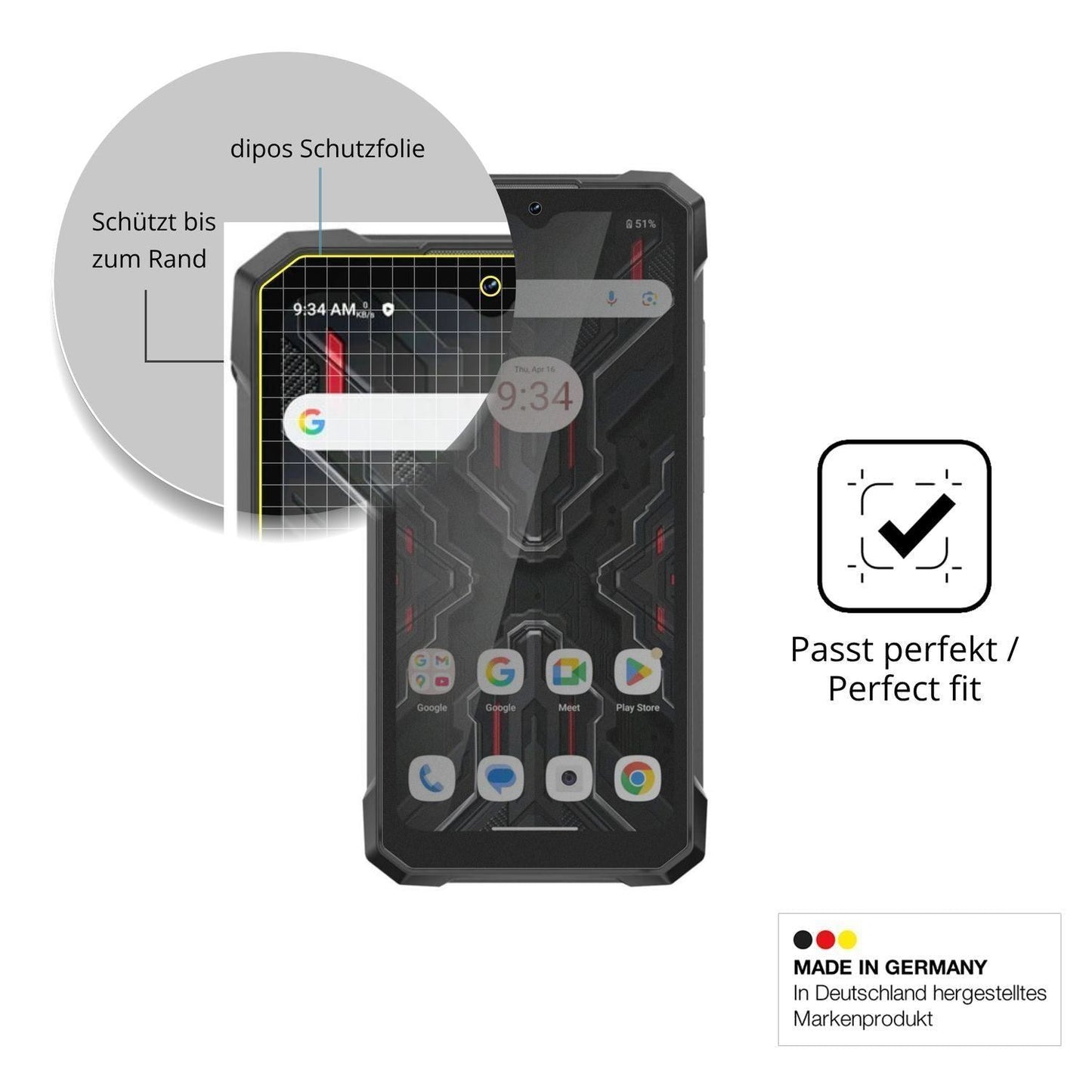 Blickschutzfolie für Hotwav W11 Pro matt Schutzfol (4)
