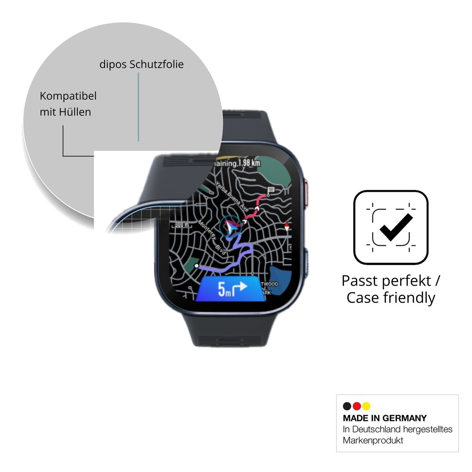 6x Schutzfolie klar für Amazfit Bip Max 50mm Displ (6)